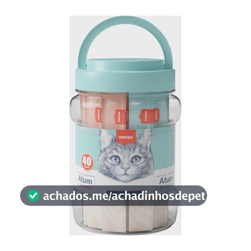 Petisco Cremoso para Gatos Wanpy Atum Salmão Bacalhau 40un 560g
