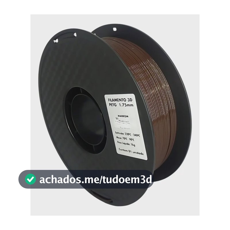 Filamento PETG Marrom Masterprint Impressora 3D 1KG 1,75mm