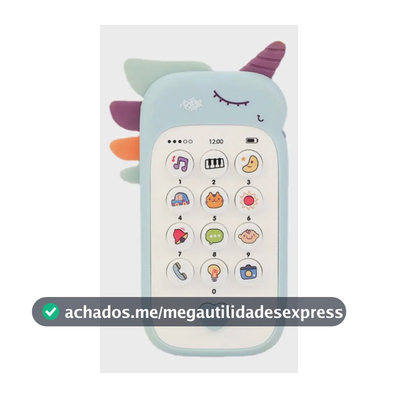 Brinquedo Bebê 2 Em 1 Celular Mordedor Música Português Luz