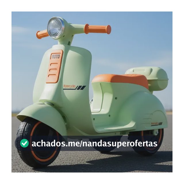 Mini Scooter Moto Elétrica Frente E Ré Bateria 6v Som E Luz Cor Verde-claro Voltagem Do Carregador 127/220v