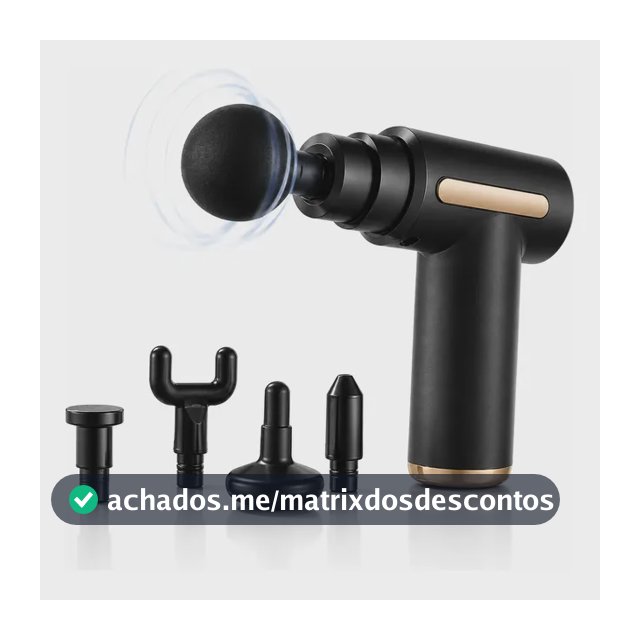 Massageador Pistola Elétrica Profissional Muscular Portátil 127/220v Preto
