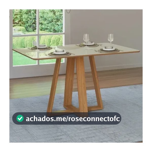 Mesa De Jantar Mdf 4 Lugares 135cm Off White/freijó