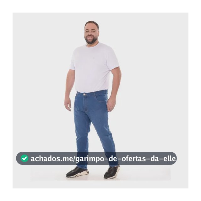 Calça Masculina Jeans Plus Com Lycra Confort 50 Ao 60