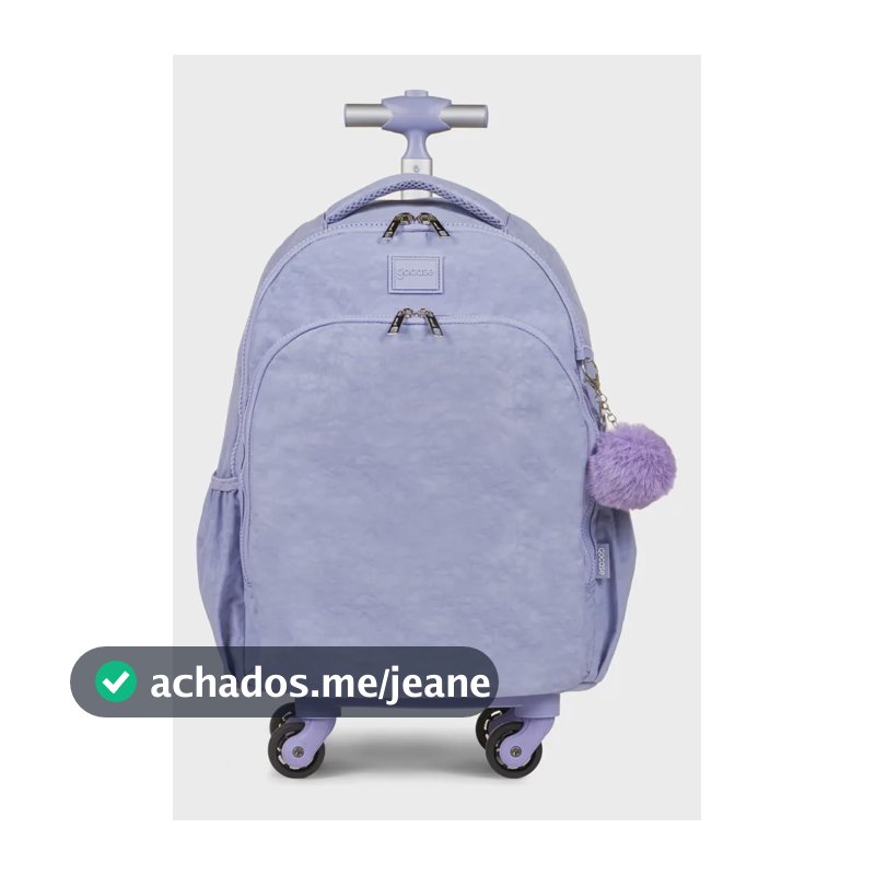 Mochila Escolar De 4 Rodinhas Fun - Gocase Cor Azul-claro