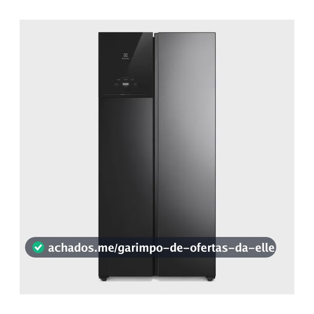 Geladeira Electrolux 431l Bivolt Sidebyside Black Inox Es40b Black
