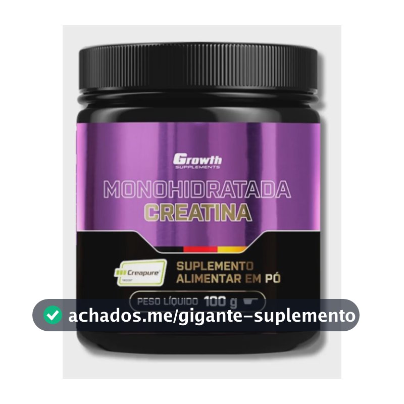 Creatina Em Pó 100g Creapure Growth Supplements