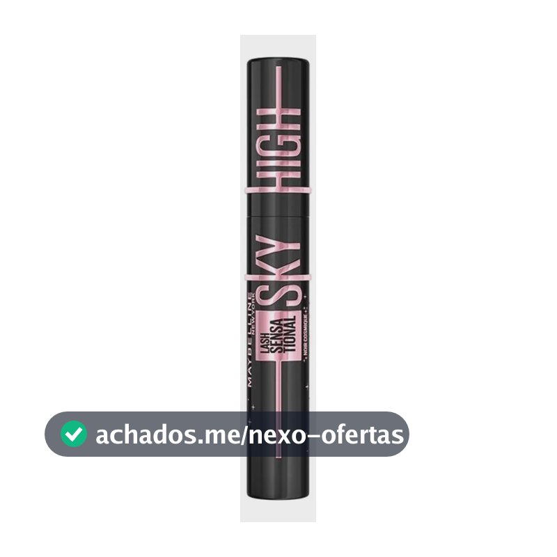 Máscara de Cílios Lavável com Extrato de Bambu e Escova Flexível, Edição Especial, Lash Sensational Sky High Cosmic Black Maybelline NY 7,2ml