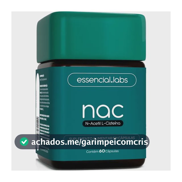 NAC 600mg - Fórmula Exclusiva com Máxima Concentração e Pureza - N-Acetil L-Cisteína - 60 Cápsulas