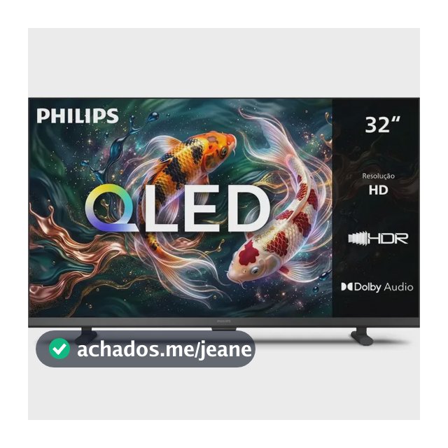 Smart TV Philips 32 polegadas QLED HD Wi-Fi HDR10 Dolby Áudio 32PQG6921/78