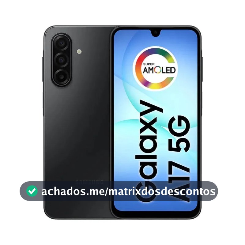 Celular Samsung Galaxy A17 5G Com IA, 128gb, 4gb Ram, Câm De 50mp, Tela De 6.7", Nfc, Ip54 - Preto
