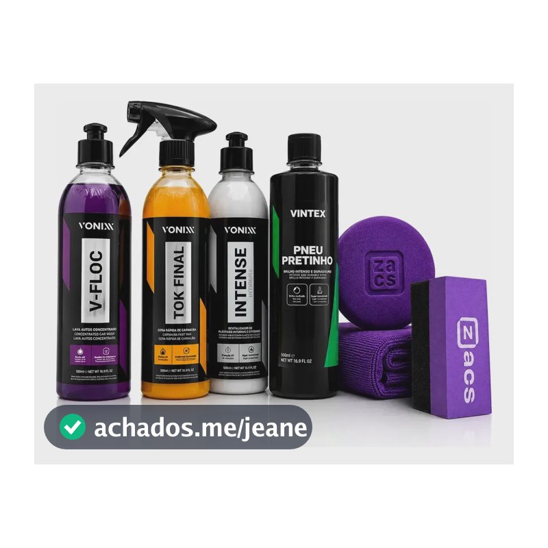 Kit Lavagem Carro Moto Vonixx V-floc Tok Final Completo