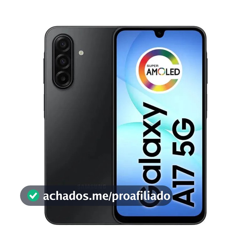 Celular Samsung Galaxy A17 5G Com IA, 128gb, 4gb Ram, Câm De 50mp, Tela De 6.7", Nfc, Ip54 - Preto