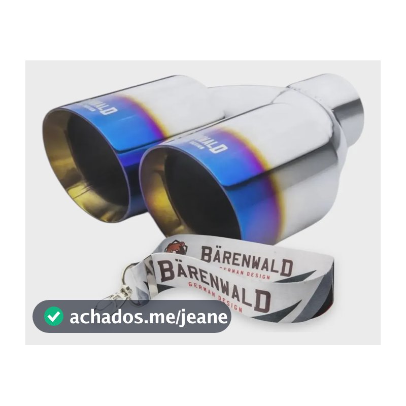 Ponteira Esportiva Dupla Inox 3,5 Pol Barenwald Mitte Burned