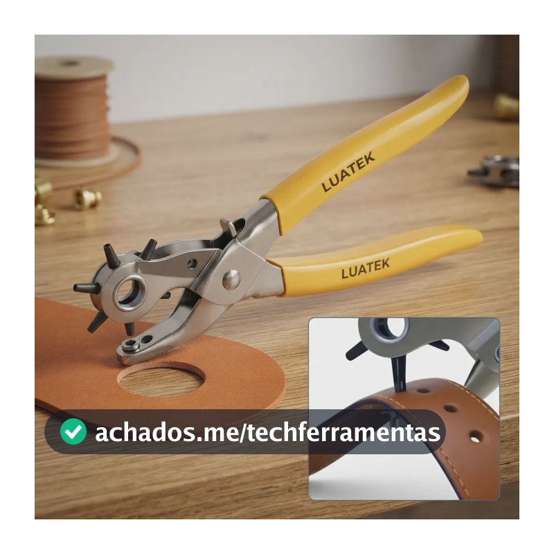 Alicate Furador 6 Furos Cinto Couro Chinelo Ajustável