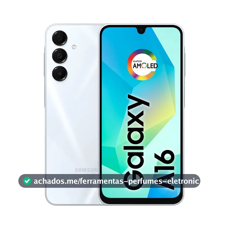 Celular Samsung Galaxy A16 128gb 4gb Ram Câmera de Até 50mp Tela 6.7 Nfc Ip54 Bateria 5 Ah Cinza