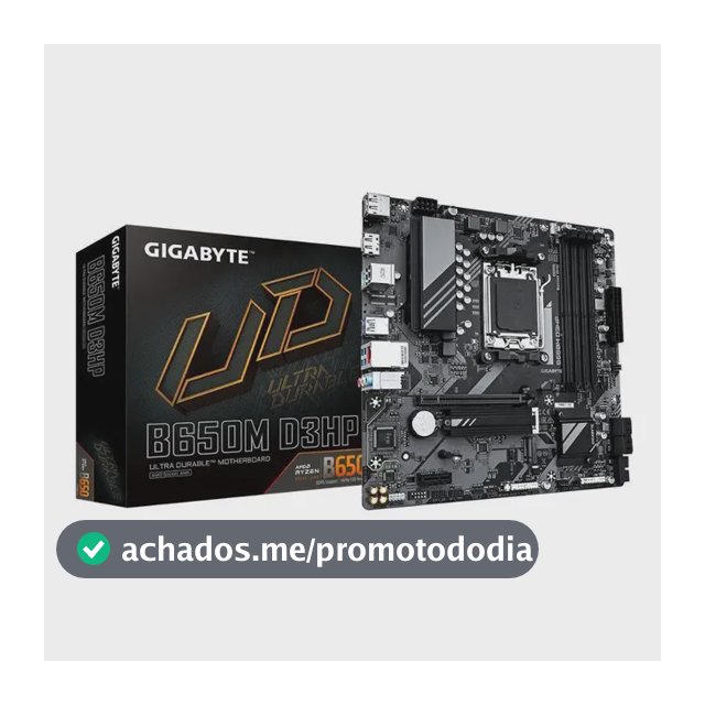 Placa Mãe Gigabyte B650m D3hp - Soquete Am5 - Micro Atx