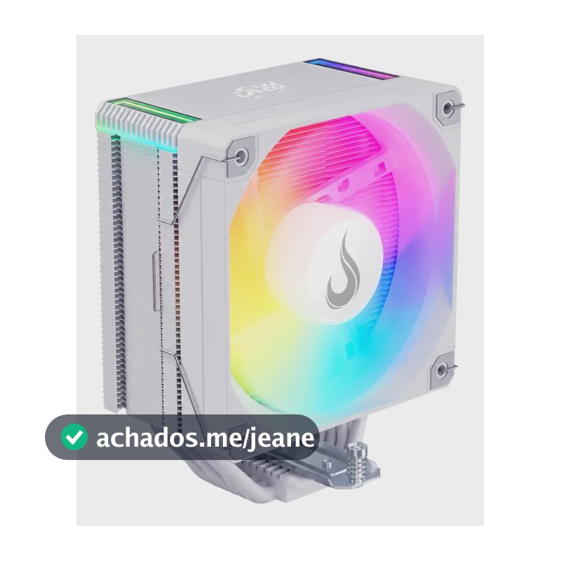 Air Cooler Gamer Argb Temp 6 Com Display De Temperatura Branco