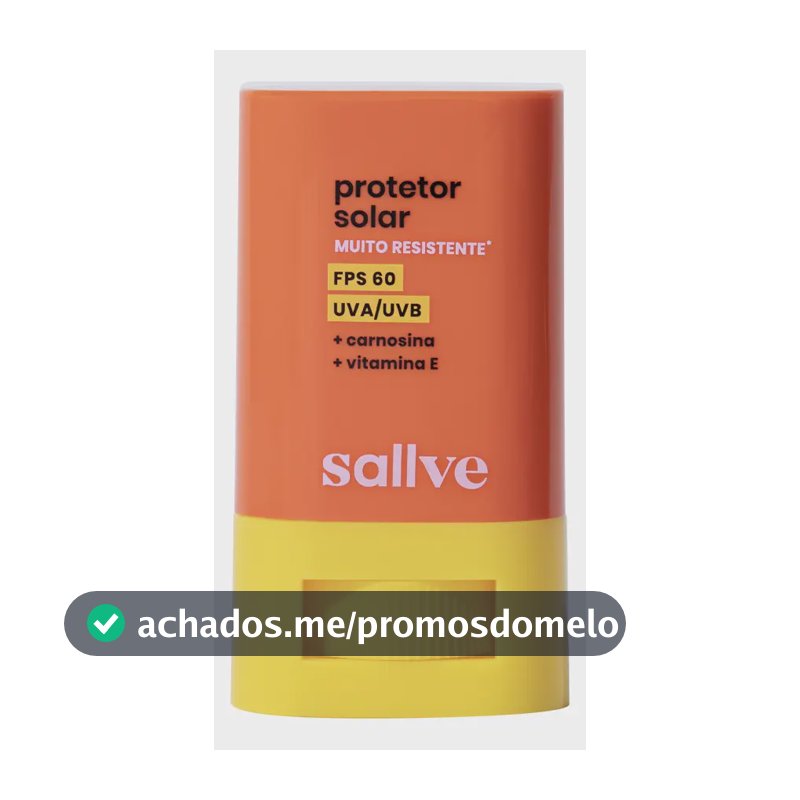 Protetor Solar Bastão FPS 60 Sallve 15g
