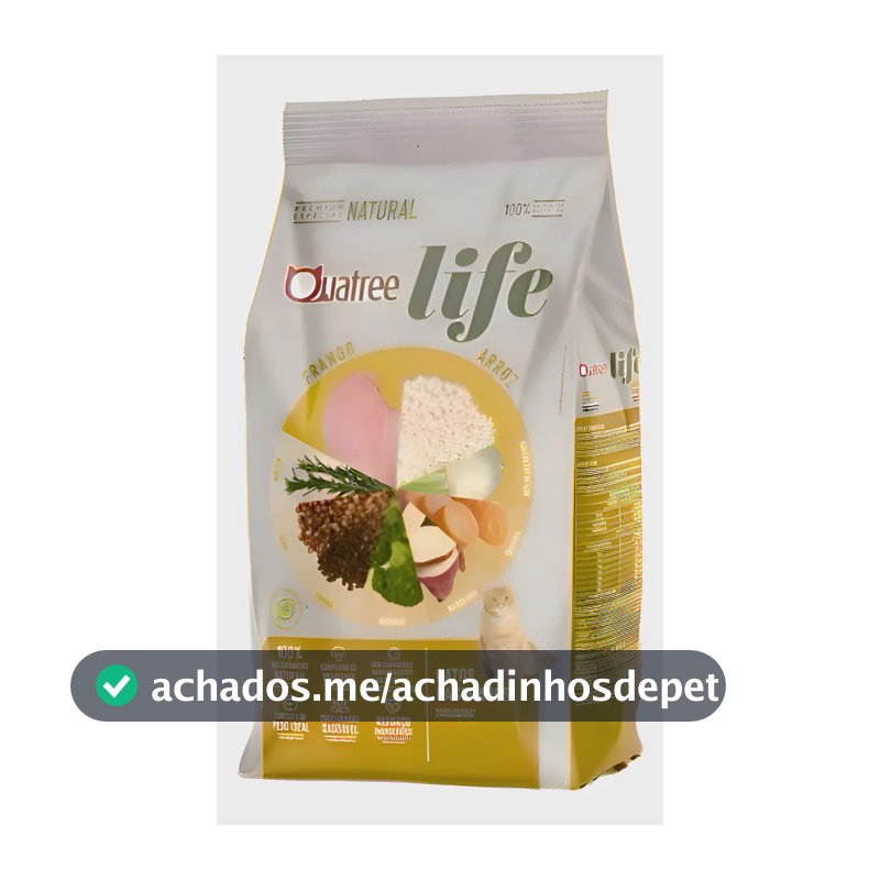 Ração Quatree Life Gatos Ad Castrado 10.1kg Sem Transgênicos