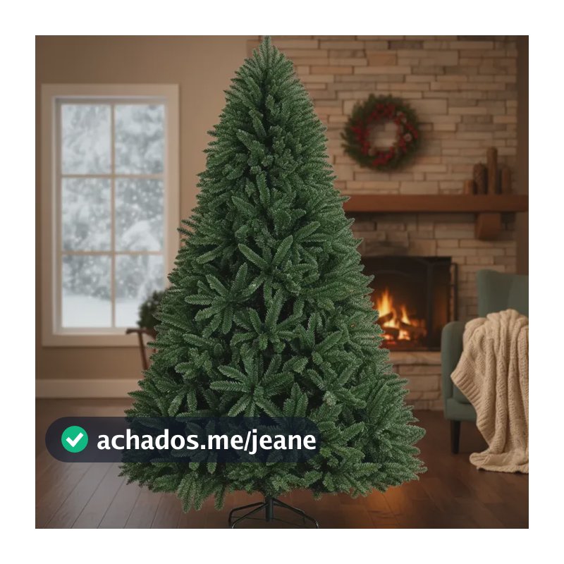 Árvore De Natal Verde De 210 Cm Com 1800galhos,base De Ferro Verde