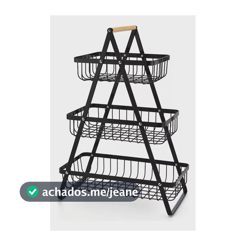 Fruteira De Mesa 3 Andares Cesto De Frutas Legumes Multiuso
