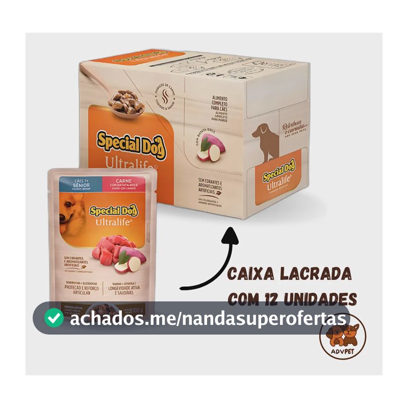 Sachê Special Dog Sênior 100 Gr Caixa Lacrada C/12 Unidades