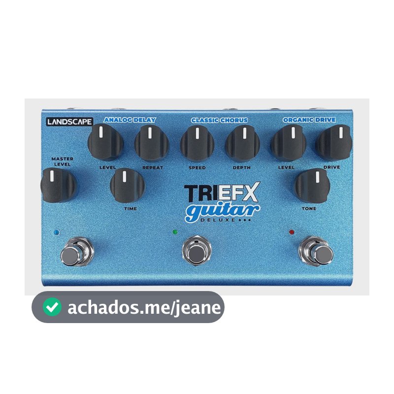 Pedal de Efeitos Landscape Triefx Guitarra Azul-celeste Drive Chorus Delay