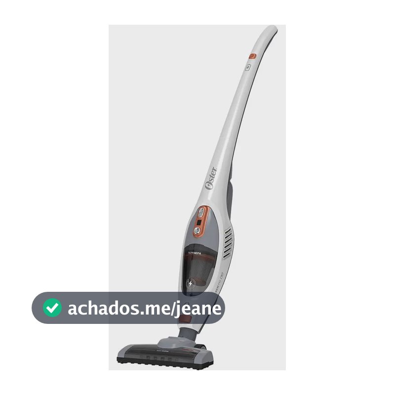 Aspirador Pó Vertical Sem Fio Oster White Duo Clean 2 Em 1 Cor Branco Bateria