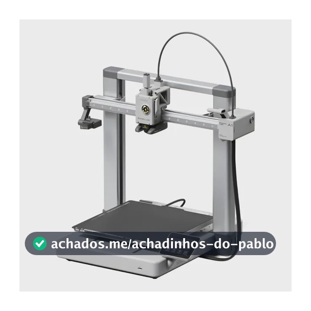 Impressora 3d Bambu Lab A1 Sem Ams Prateado Cinza