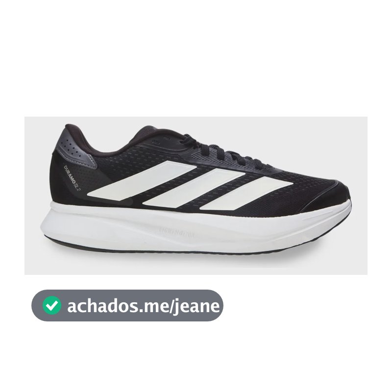 Tênis De Corrida Masculino Duramo Sl 2 adidas Preto E Branco Liso 42 Br