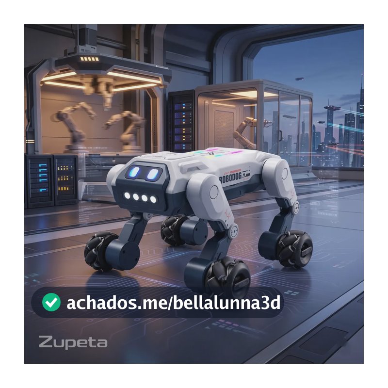 Robô de brinquedo Cão Robo Zupeta Robô Cão Inteligente Cachorro branco