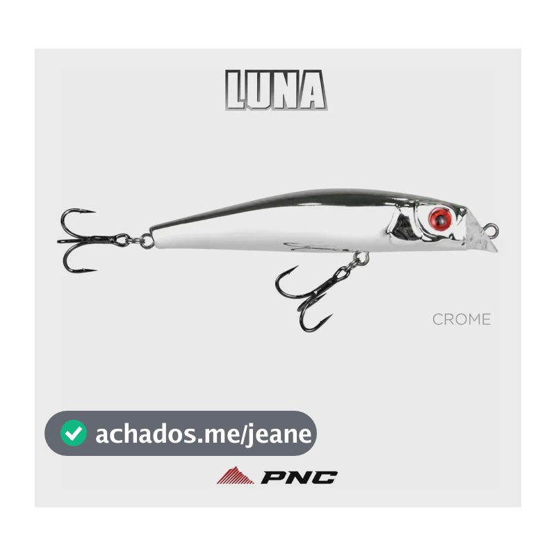 Isca Artificial Luna (8 Cm 9g) Original Rei Do Rio Pinnacle Crome