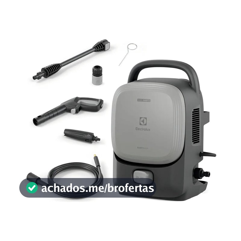 Lavadora De Alta Pressão Electrolux 1600psi 1400w De Potência Com Engate Rápido Easywash Lava Jato Lava Car Qws1600 Cinza