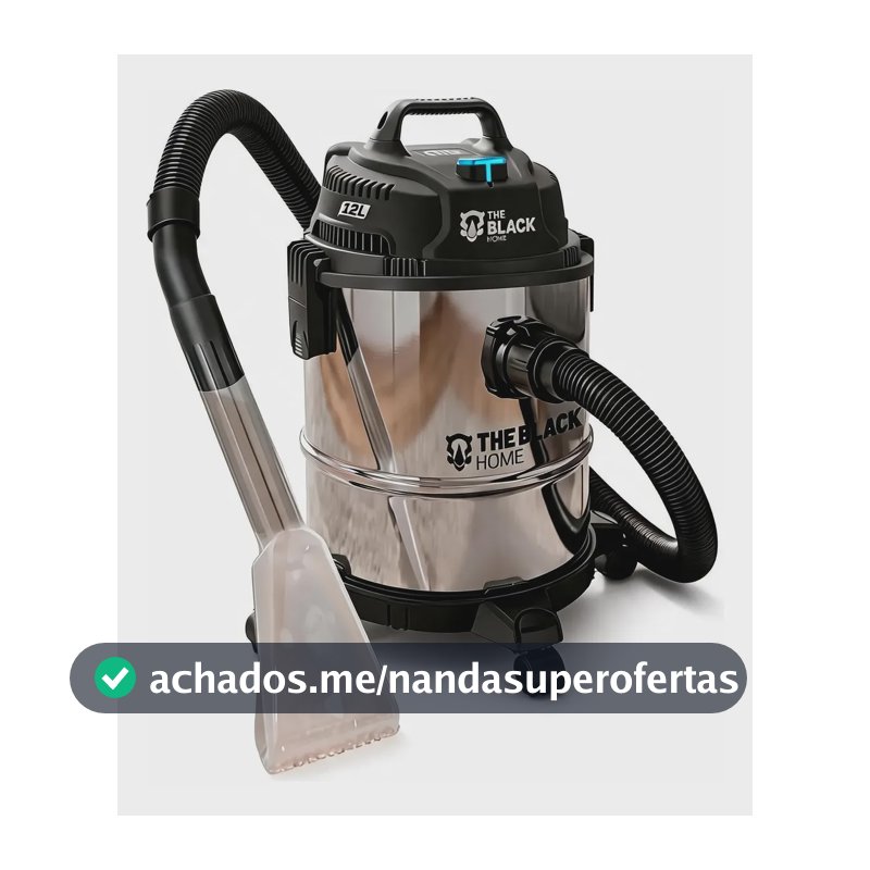 Aspirador Pó Água Inox Turbo 1200w 12 Litros + Bico Extrator Cinza 220v