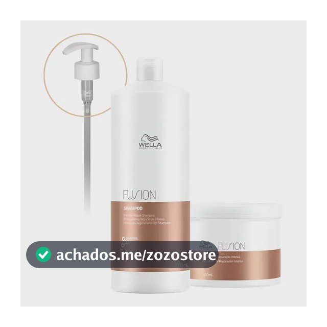 Kit Wella Professionals Fusion Shampoo Máscara Válvula Pump