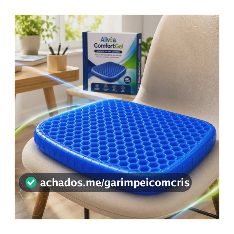 Assento de gel Almofada Ortopédico de Silicone Jcanova Assento EGG para Alívio da Dor e Conforto