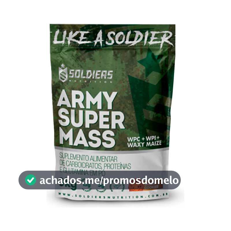Whey Hipercalórico Army Super Mass 3kg 100% Importado Soldiers Nutrition Suplemento Proteína Muscular