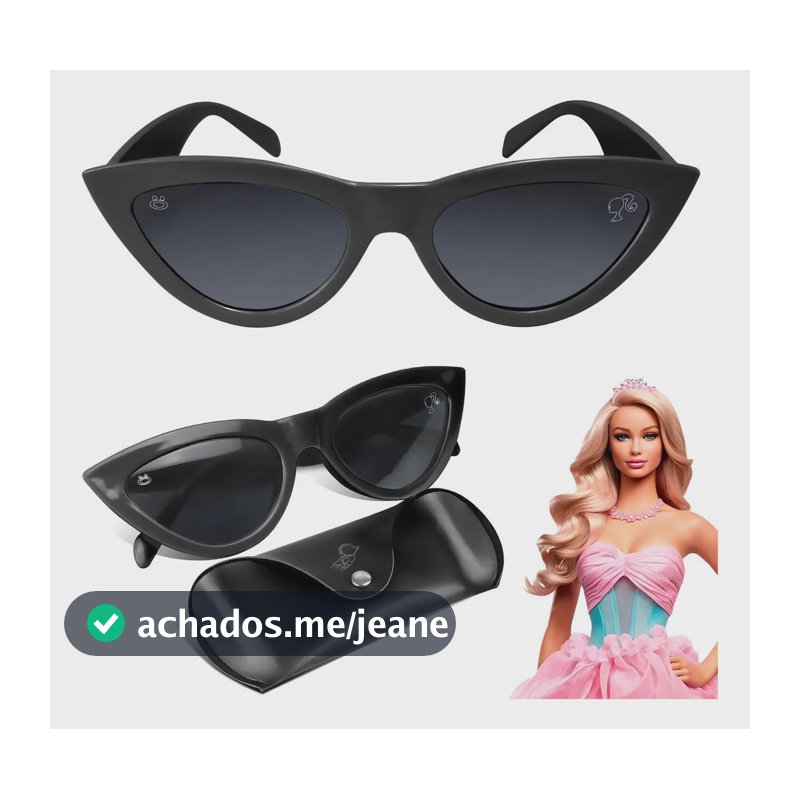 Óculos de Sol Infantil Orizom Barbie Gatinho Vintage Proteção UV