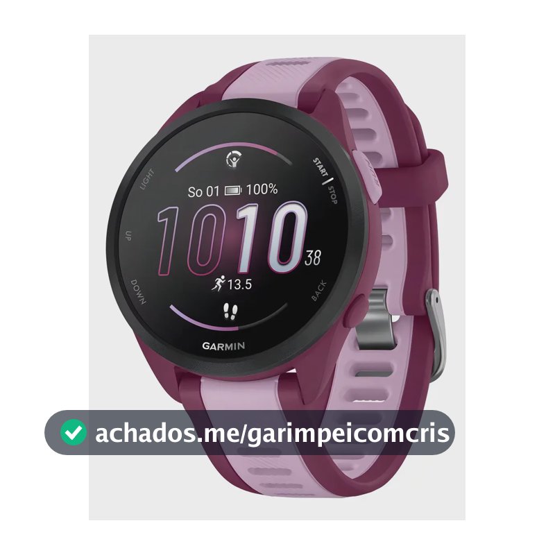 Relógio Garmin Forerunner 165 Music Cereja/lilás