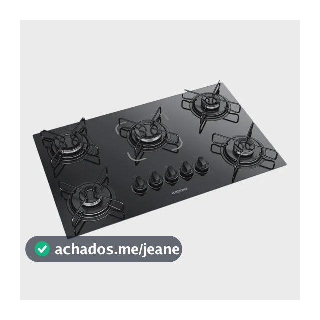 Cooktop Fogão Itatiaia Essencial 5 Bocas Bivolt Preto Preto 127/220v