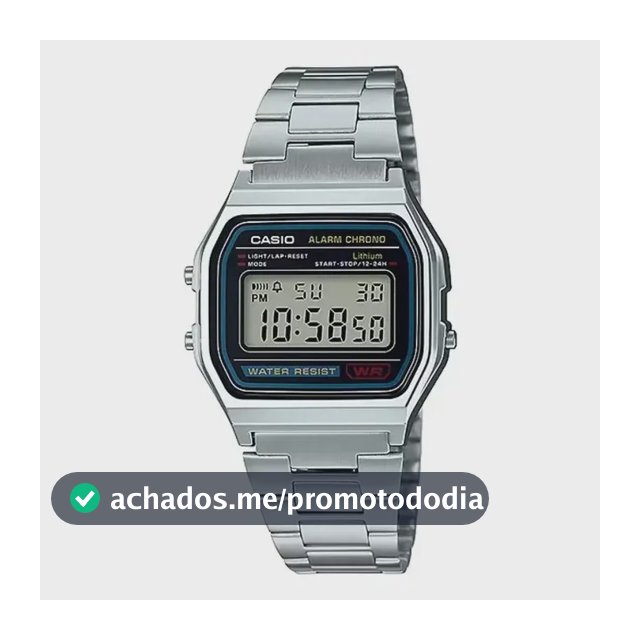 Relógio Casio Digital Vintage Prata Unissex Original Barato Prata