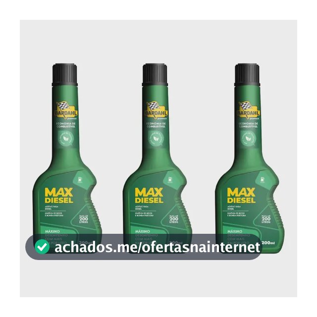Aditivo Para Combustível Diesel Bardahl Max Diesel 3pc 200ml