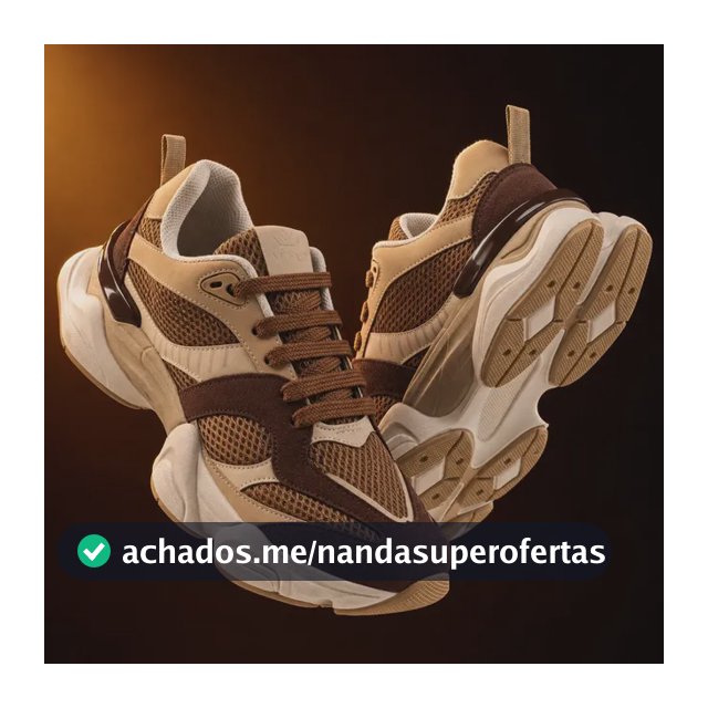 Tenis Feminino Chunky Vili Aura Casual Conforto Original Marrom/bege 35 Br