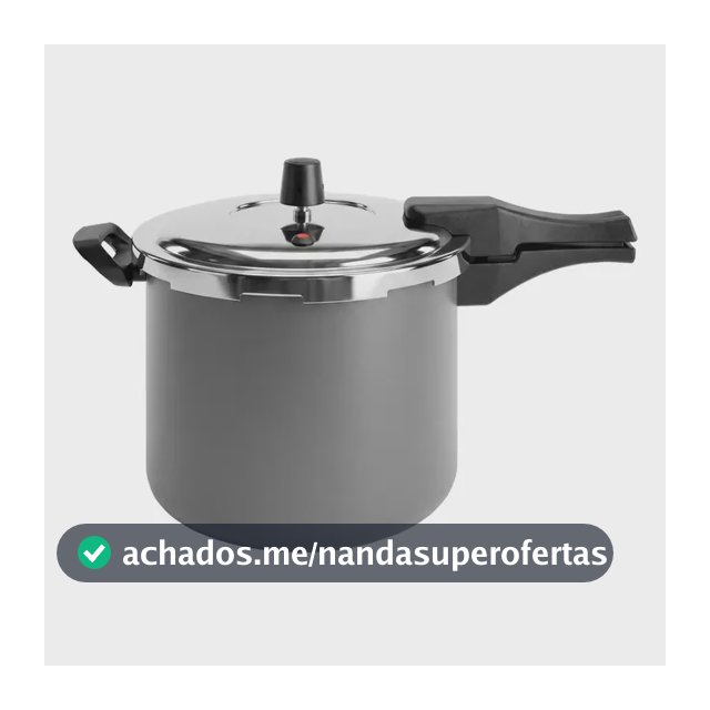 Panela de Pressão Triunfo 10L Fechamento Externo Cinza Alumínio 4 Sistemas Segurança