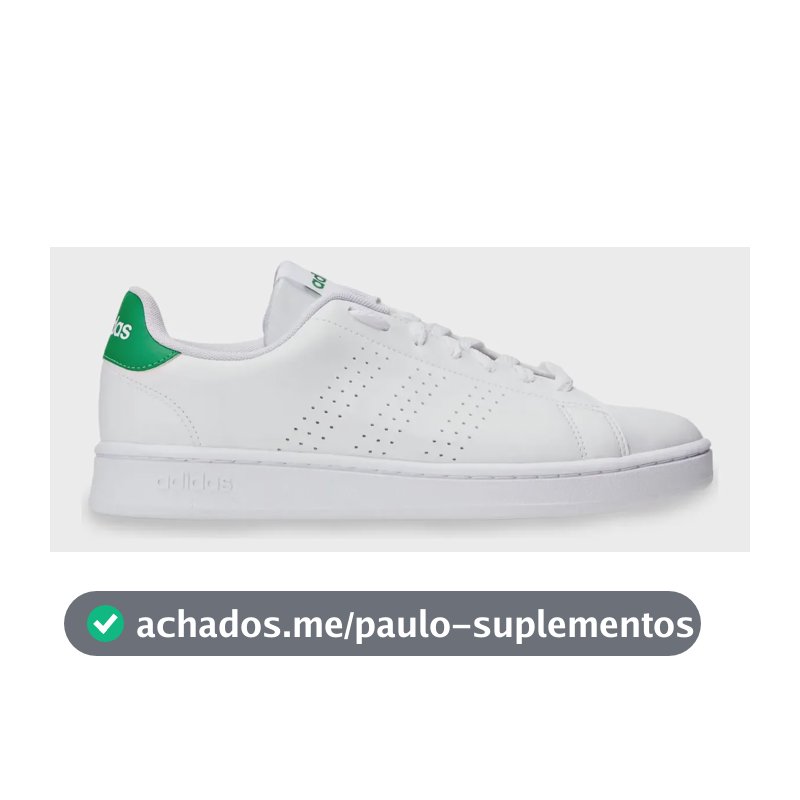 Tênis Masculino E Feminino Advantage 2.0 adidas Branco E Verde Liso 35 Br