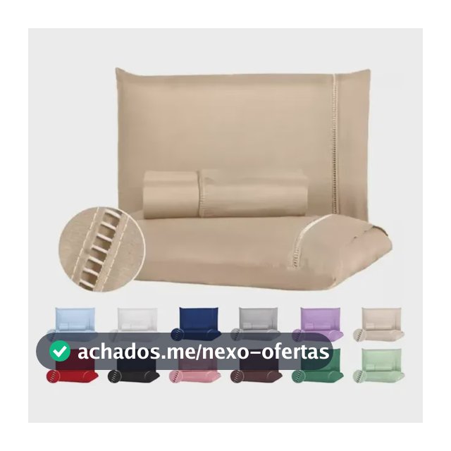 Jogo De Lençol Queen 3 Peças 400 Fios C/ Elástico Hotel