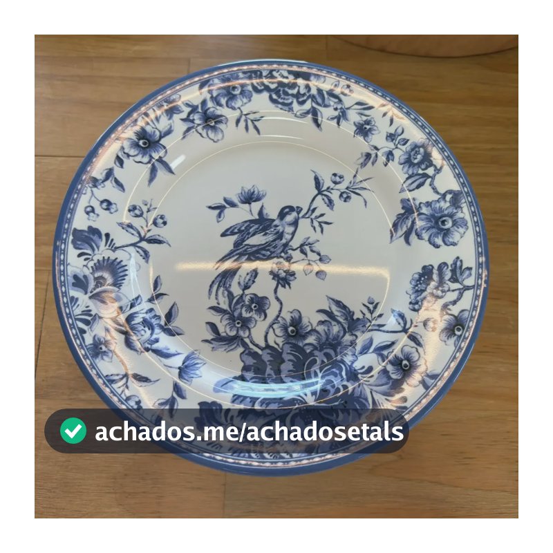 Prato Para Bolo Com Pe 21cm Ceramica Alleanza Boleira Mini Chinese Garden