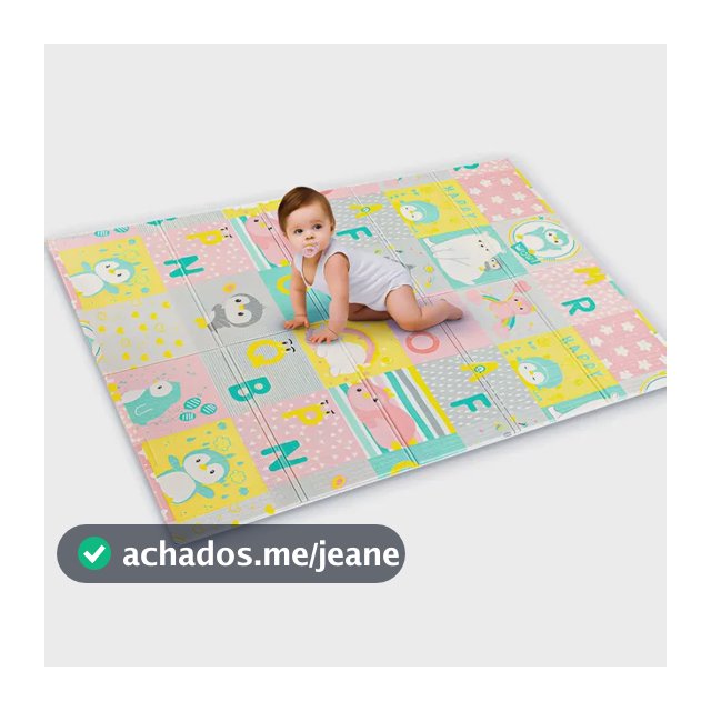 Tapete Tatame Infantil Emborrachado Dobrável Dupla Face Bebe