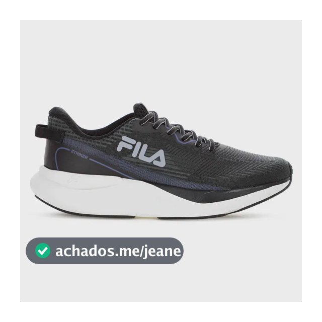 Tênis Fila Striker Masculino Preto Roxo Cinza Confortável Preto 39 Br