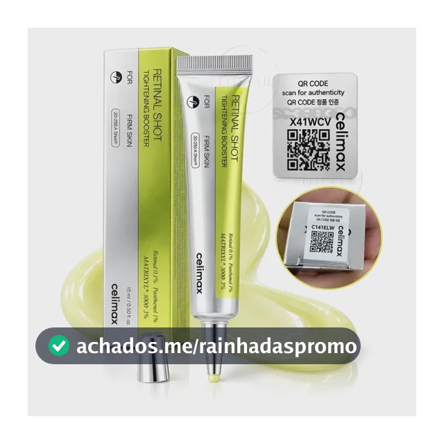 Creme Facial Retinal Shot 0.1% Korean Anti Idade Rugas Verde